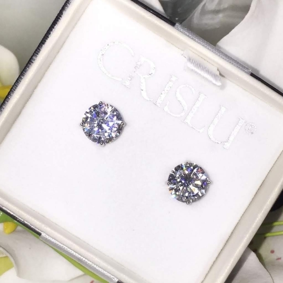 Diamond Earrings| 1 CTTW | Brilliant Cut | 5A CZ - Picture 5 of 8